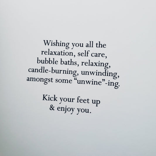Wishing You All The Selfcare - Greeting Card