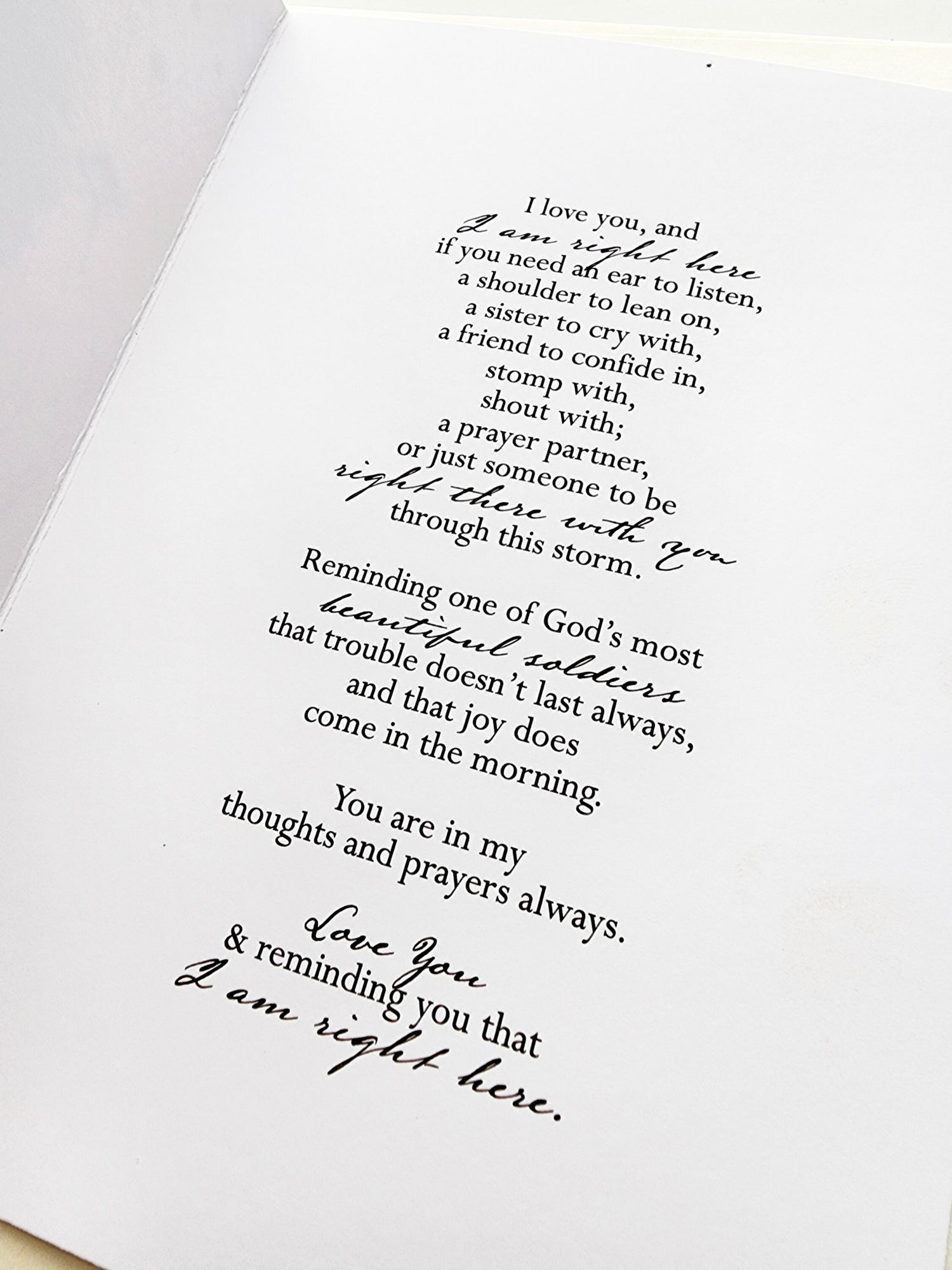 I am Here - Sympathy | Encouragement | Faith | Greeting Card | Black Girl Cards | Black Woman | Black Girl Greetings