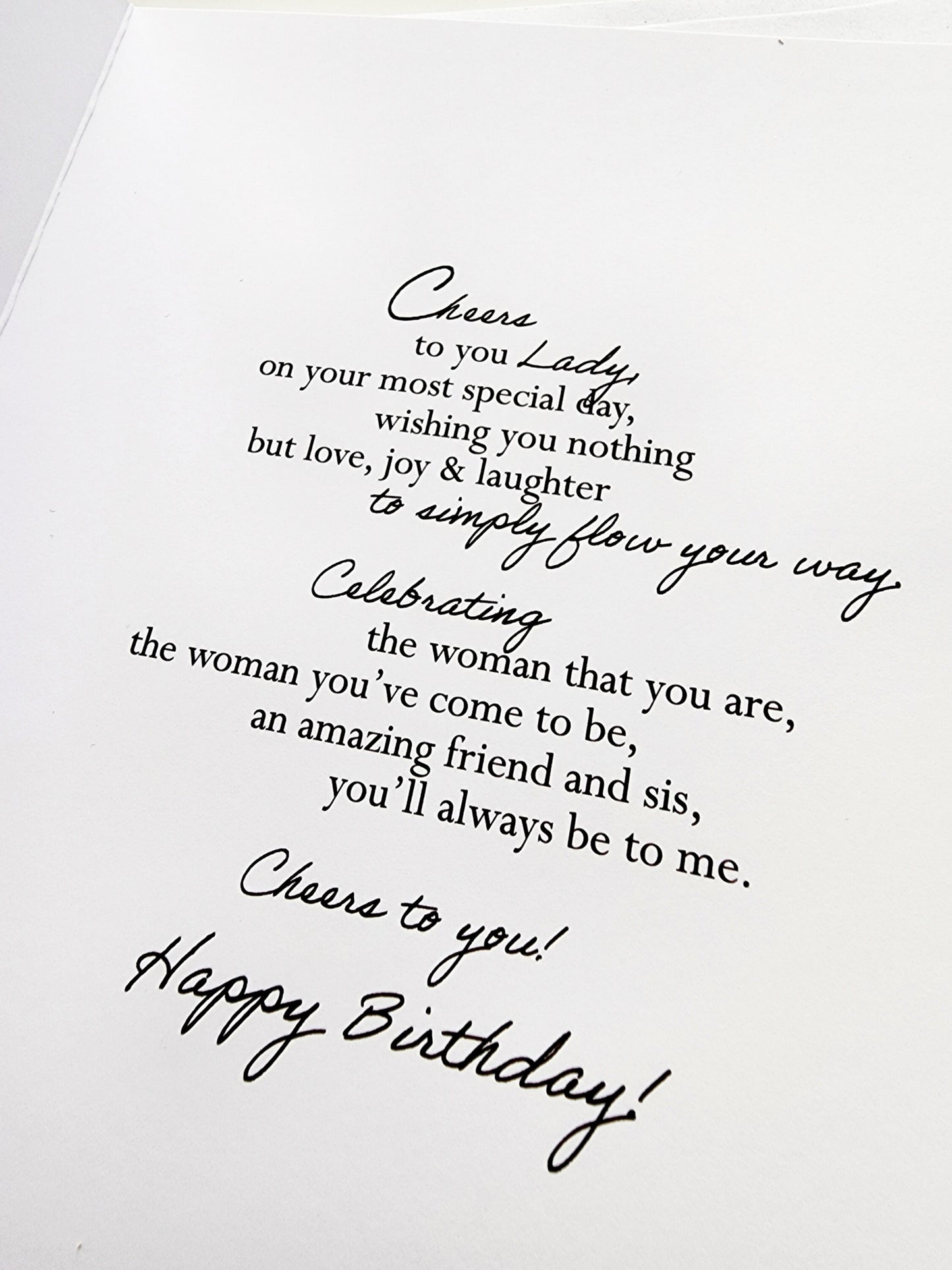 Cheers To Life! - Woman Happy Birthday Greeting Card | Black Woman | Black Girl Greetings | Melanin | Jewelry | Natural Hair | Art