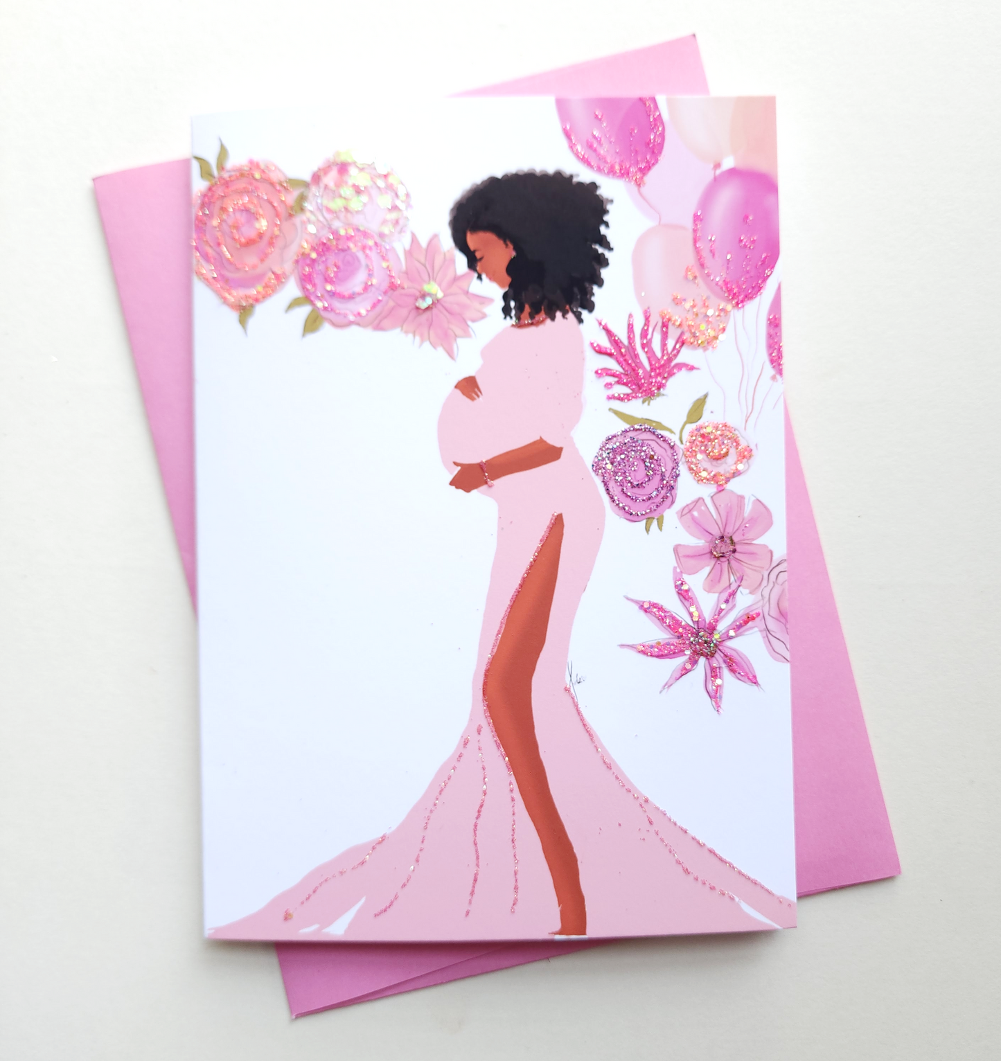 Congratulations to an Expecting Mom of Baby Girl - Baby Shower Greeting Card