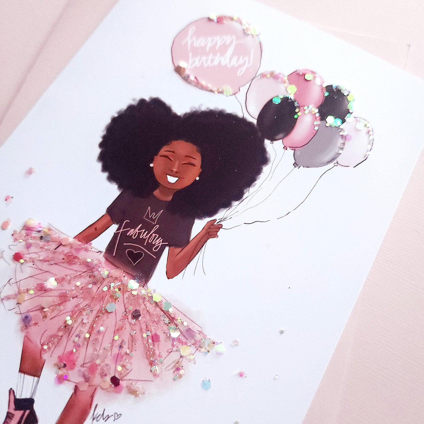 Little Girl in Tutu - Happy Birthday Card