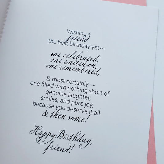 Happy Birthday/Pink - Woman Birthday Greeting Card