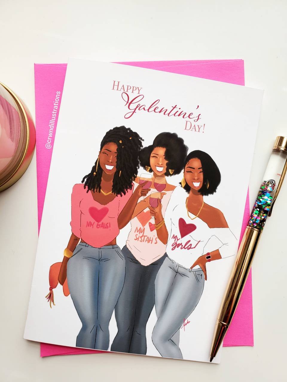 Happy Galentine&#39;s Day - Valentines Day Card