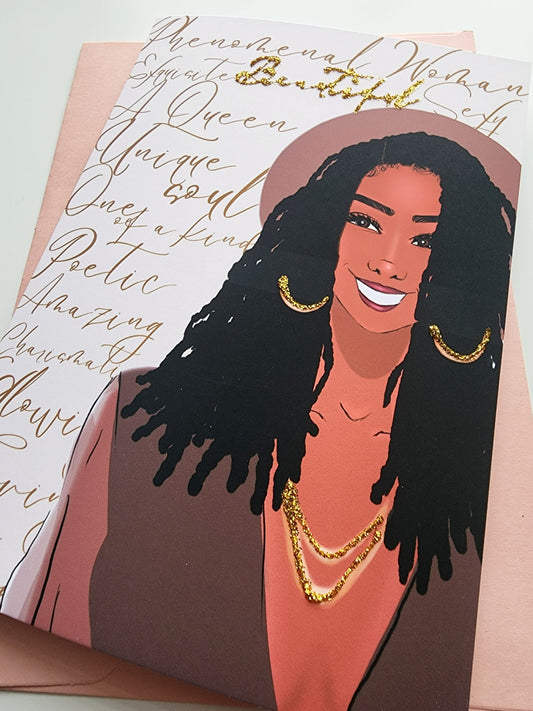 Phenomenal Woman Card - Birthday | Anniversary | Valentine's Day | Just Because | Black Woman | Black Girl | Card